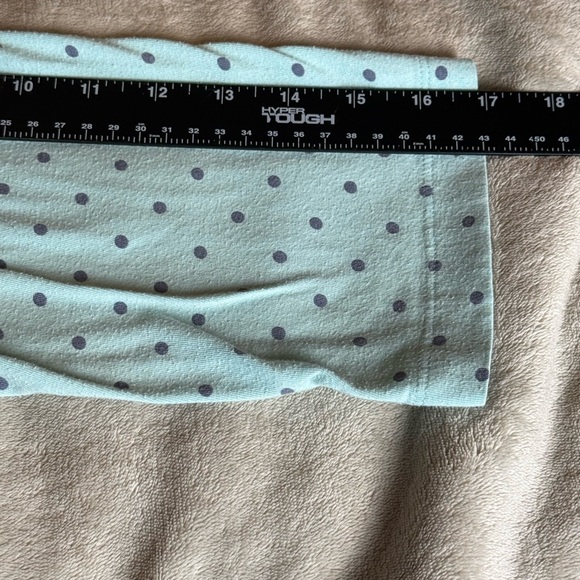 Lot of 3 J.Jill Teal Polka Dot Flannel Cotton Modal Pajama & Sleep Shirt L - Picture 14 of 15